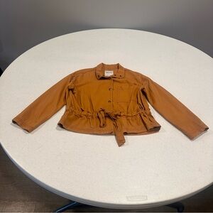 Madewell Southlake Military Jacket In Dark Sahara Women’s Sz XS Button Up